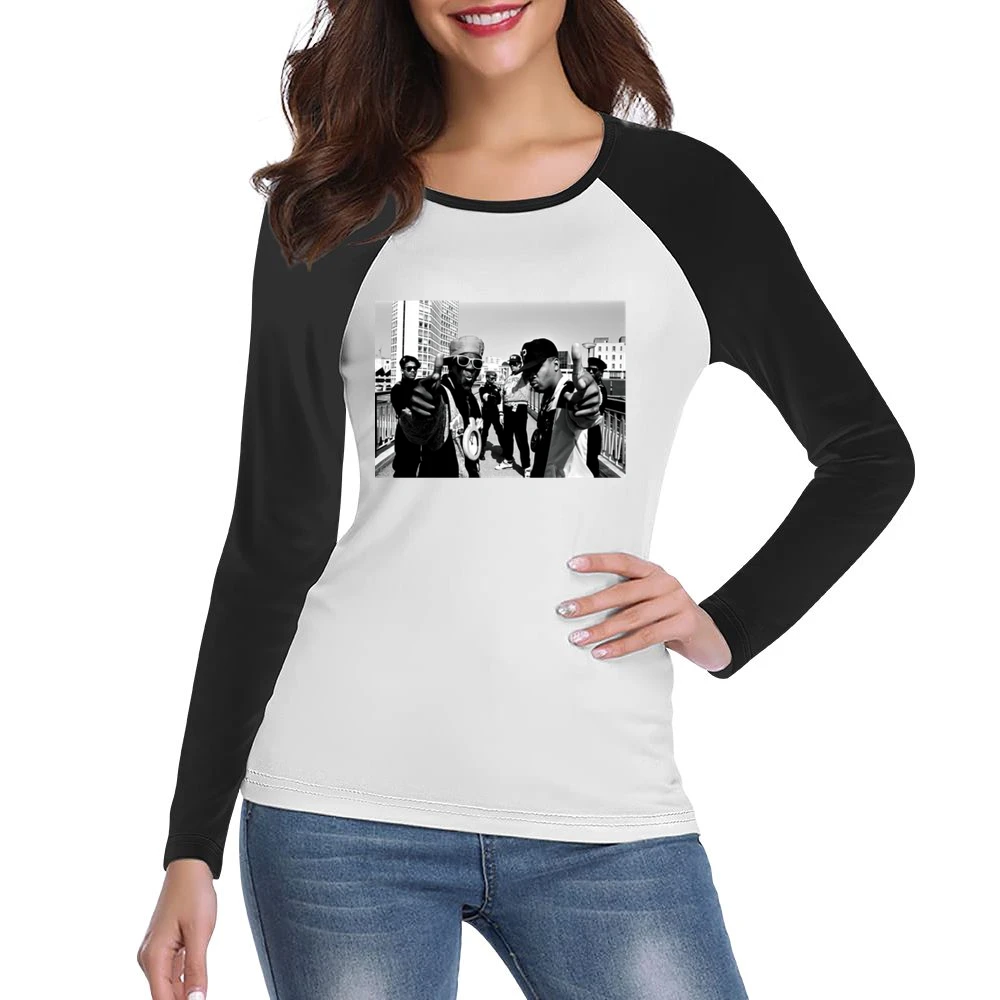 Public Enemy Tshirt Women Ladies Long Sleeve T-Shirt