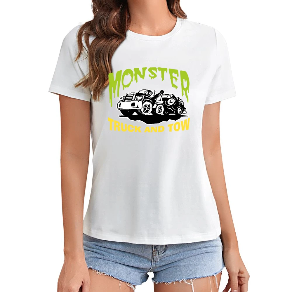 Pulp Fiction Monster Tow Truck Asian Size Women Ladies T-shirt