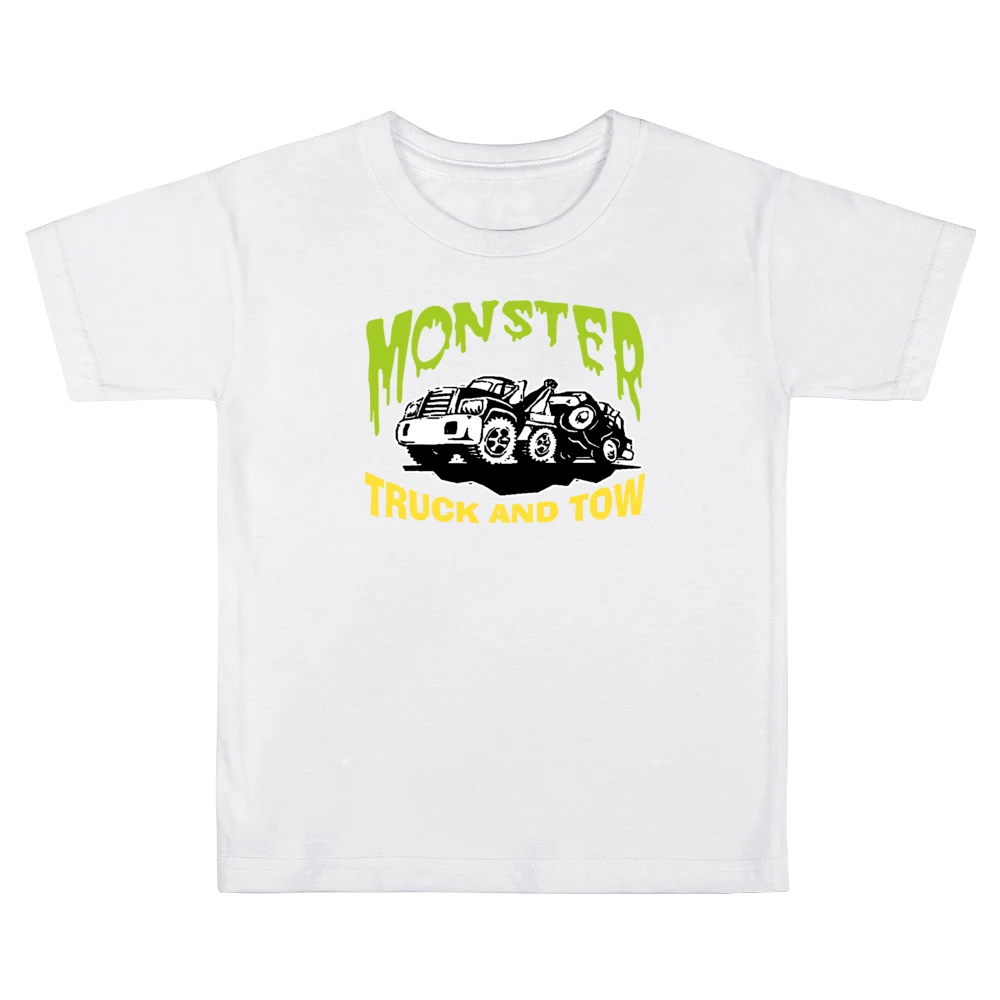 Pulp Fiction Monster Tow Truck Kids Boys Girls T-Shirt