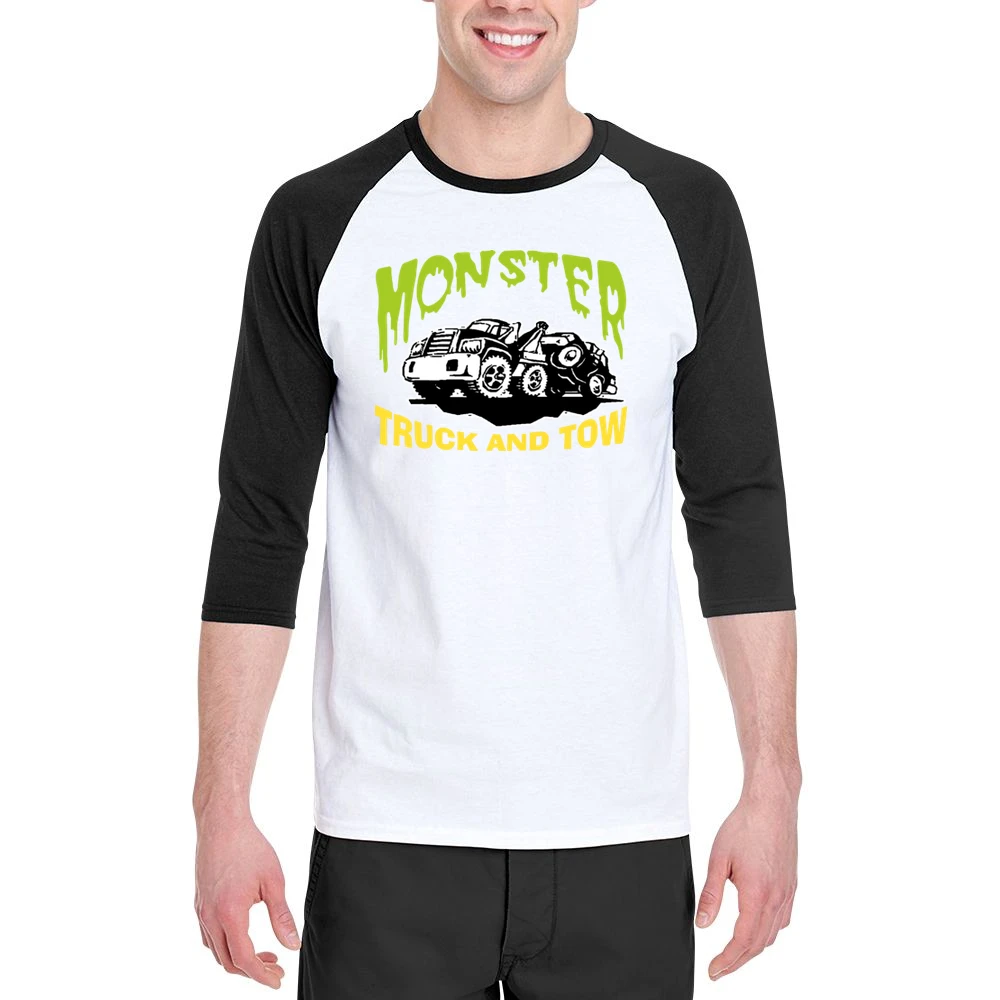 Pulp Fiction Monster Tow Truck Men 3/4 Sleeve T-Shirt