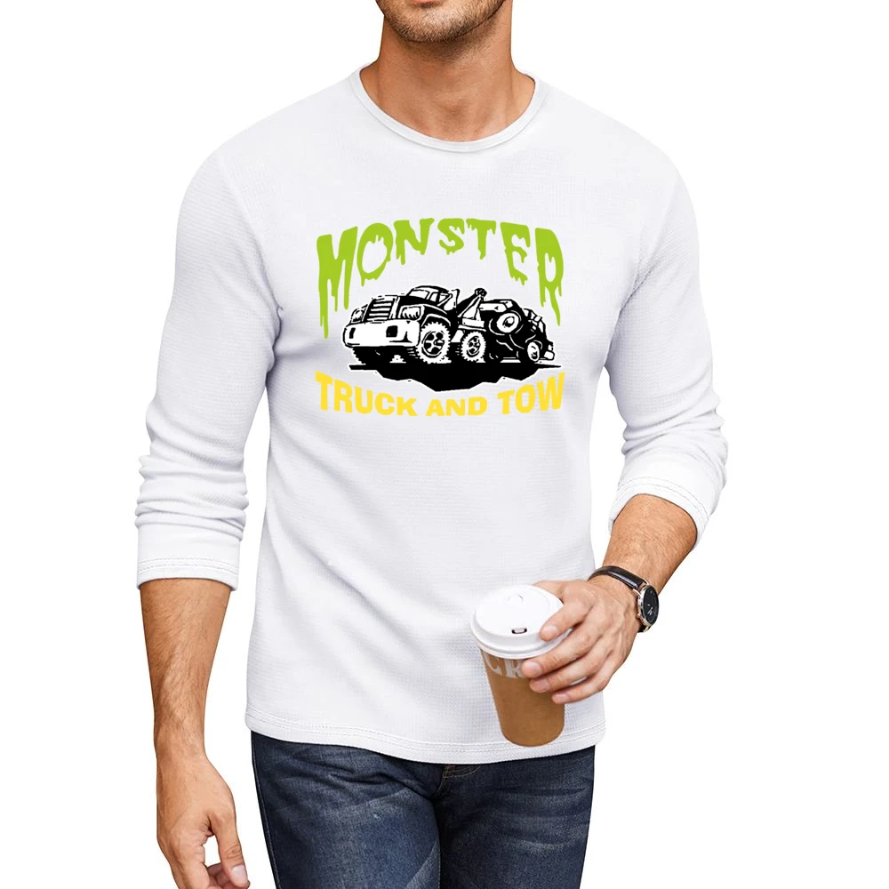 Pulp Fiction Monster Tow Truck Men CrewNeck Long Sleeve T-Shirt