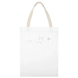 Pulp Fiction with Boba Fett and Darth Vader parody White Canvas Tote Shopping Bag