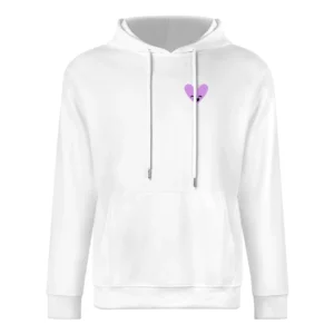 Purple Heart Smiley Instagram Sticker Graphic Crewneck Sweatshirt European Size Men Hoodie