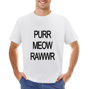Purr Meow Rawwr Cat Progression Asian Size Men T-Shirt