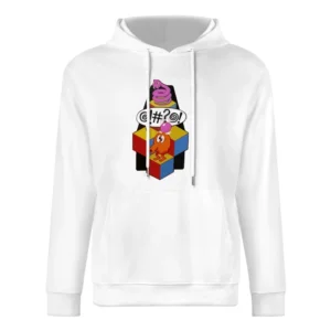 Q-Bert video game European Size Men Hoodie