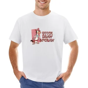 Quick Draw Mcgraw Fun Cool Vintage Style Distressed Graphic Retro Tv S Asian Size Men T-Shirt