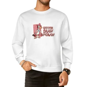 Quick Draw Mcgraw Fun Cool Vintage Style Distressed Graphic Retro Tv S European Size Pullover Sweater