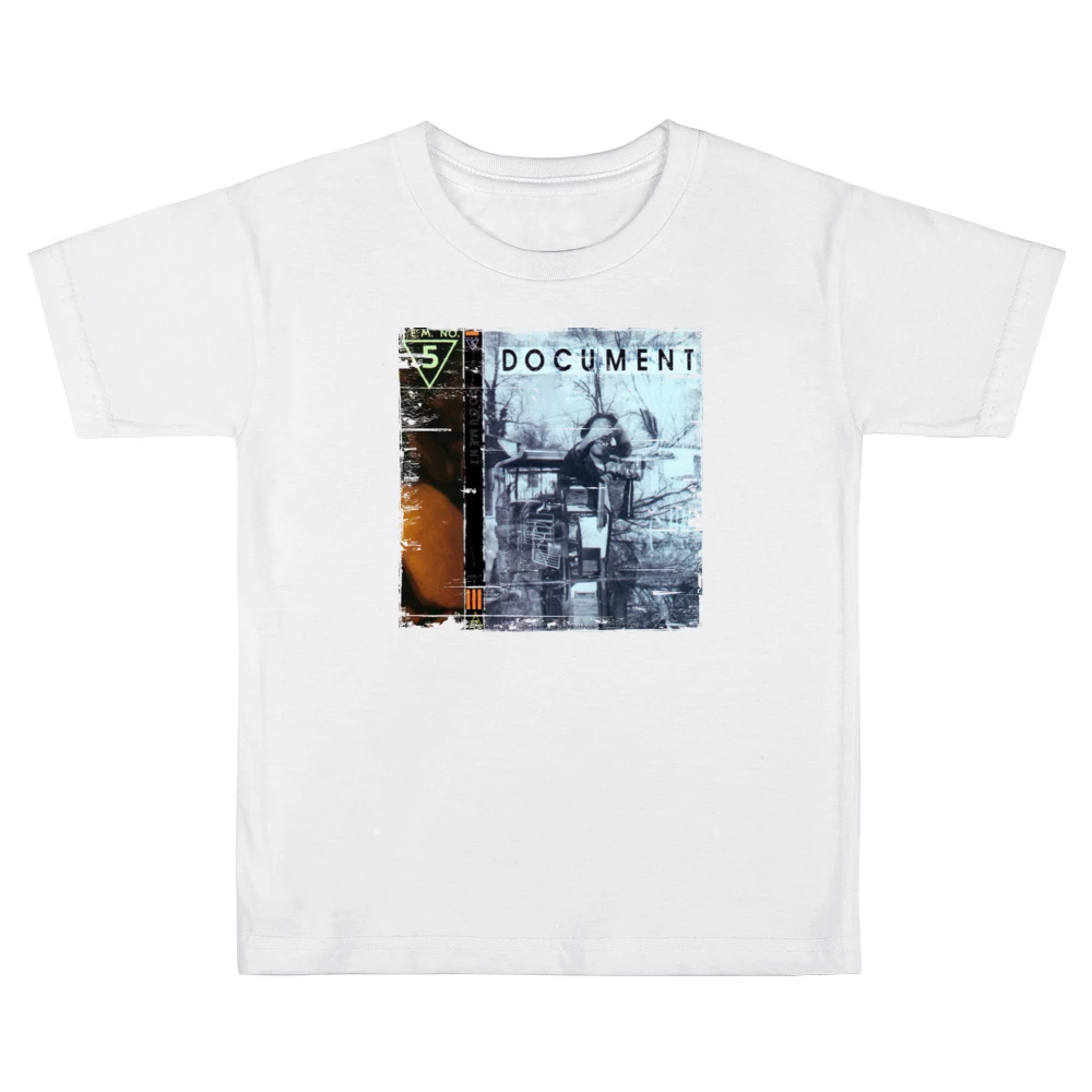 REM Document Album Cover Distressed Image Kids Boys Girls T-Shirt