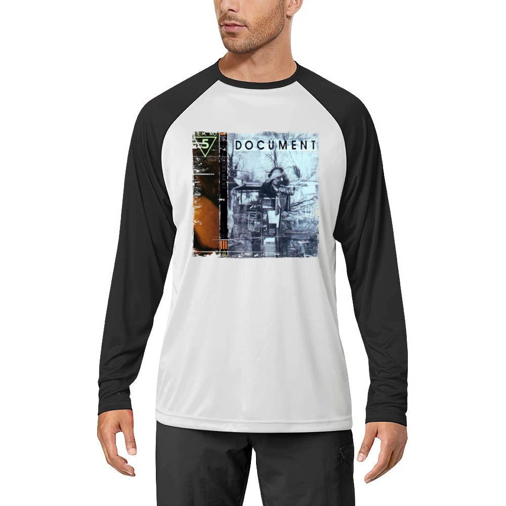 REM Document Album Cover Distressed Image Men Long Sleeve T-Shirt