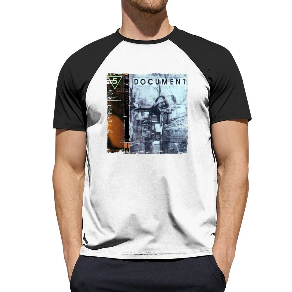 REM Document Album Cover Distressed Image Men Short Sleeve T-Shirt