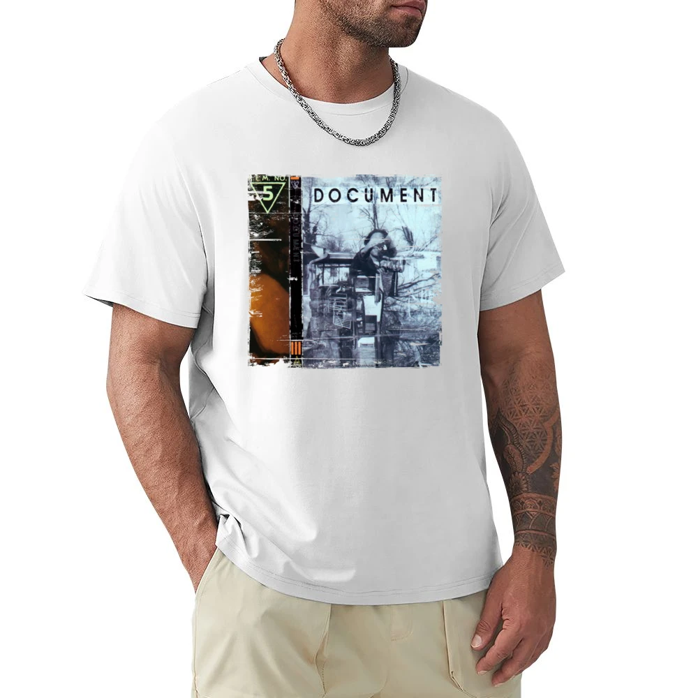 REM Document Album Cover Distressed Image Premium Men T-shirt