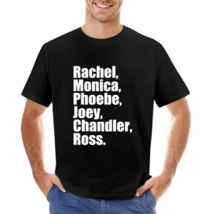 Rachel Monica Phoebe Joey Chandler Ross Fun Friends TV Show Asian Size Men T-Shirt