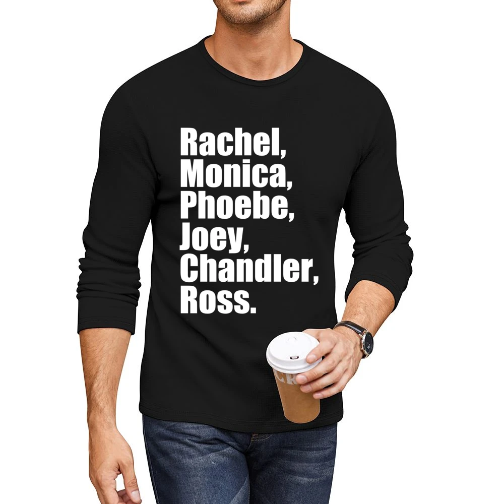 Rachel Monica Phoebe Joey Chandler Ross Fun Friends TV Show Men CrewNeck Long Sleeve T-Shirt