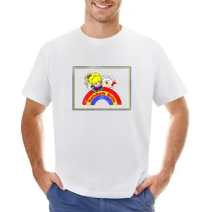 Rainbow Brite Fun Cool Vintage Style Distressed Graphic Retro Tv Show Asian Size Men T-Shirt