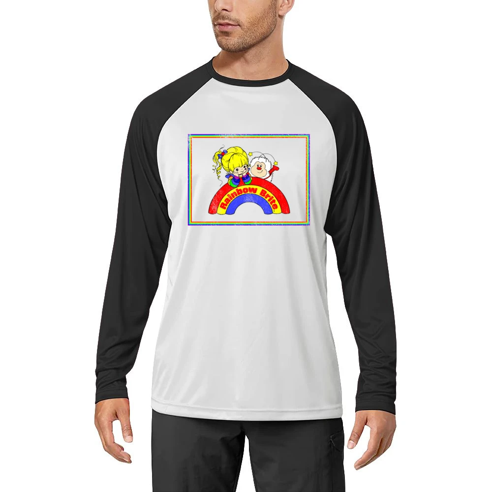 Rainbow Brite Fun Cool Vintage Style Distressed Graphic Retro Tv Show Men Long Sleeve T-Shirt
