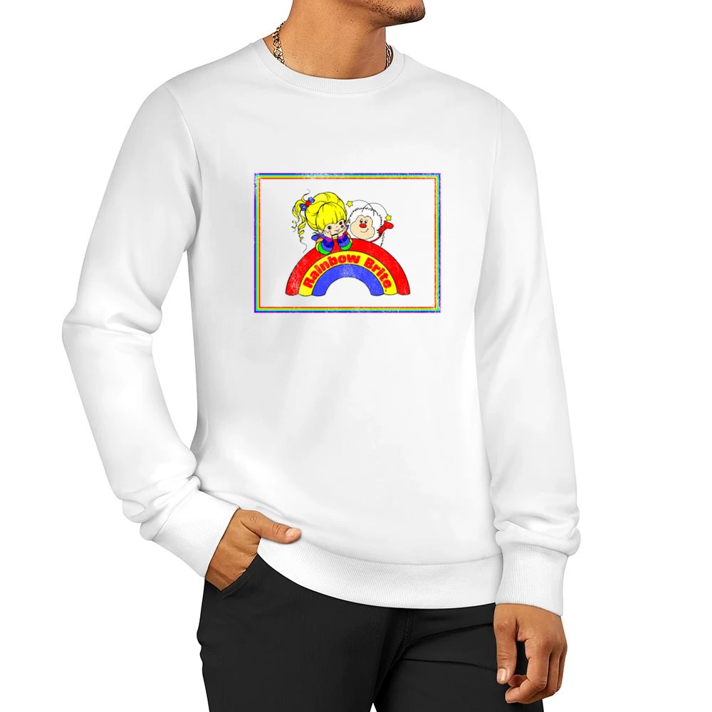 Rainbow Brite Fun Cool Vintage Style Distressed Graphic Retro Tv Show Men Pullover Sweatshirt