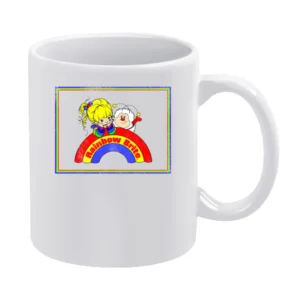 Rainbow Brite Fun Cool Vintage Style Distressed Graphic Retro Tv Show White Mug