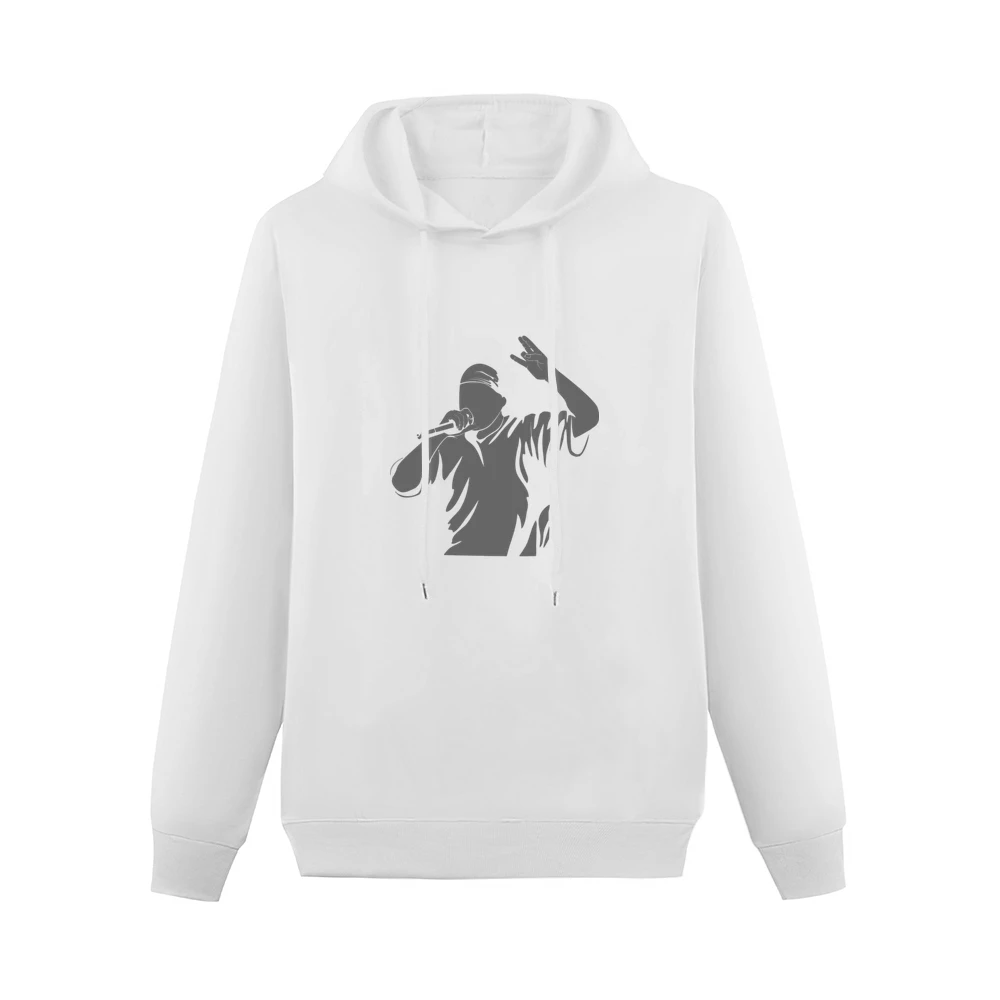 Rapper singing with microphone Men Hoodie Without Pocket