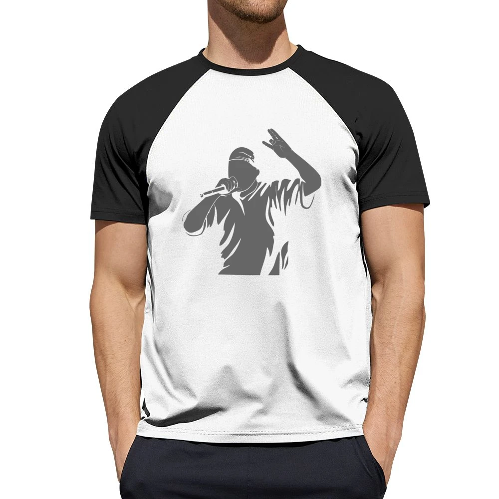 Rapper singing with microphone Men Short Sleeve T-Shirt