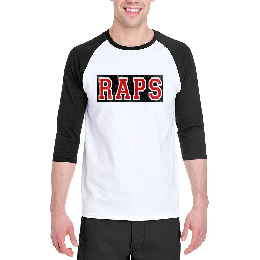Raps Distressed Graphic Basketball Toronto Playoffs Men 3/4 Sleeve T-Shirt