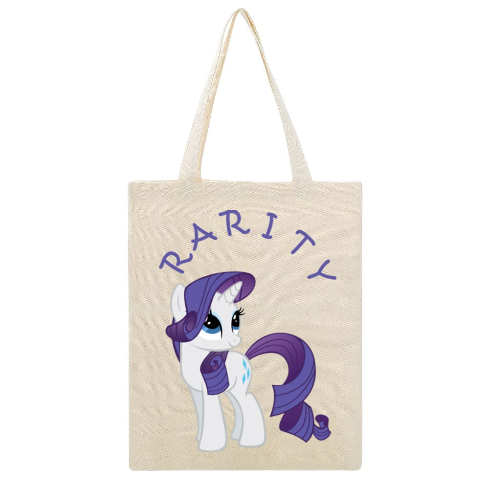 Rarity My Little Pony Beige Canvas Tote Shopping Bag