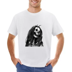 Rasta Skull Asian Size Men T-Shirt