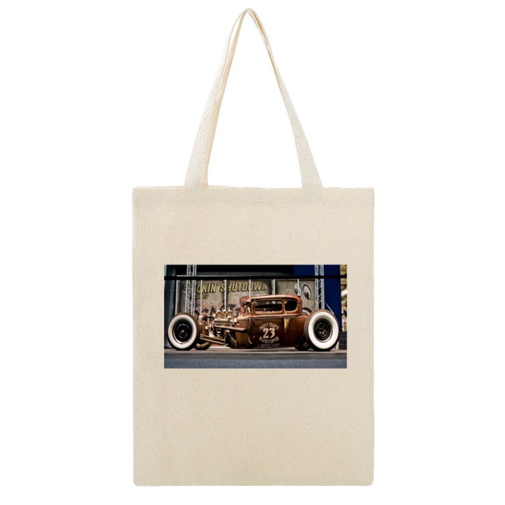 Rat Rod Poster Tshirt Beige Canvas Tote Shopping Bag