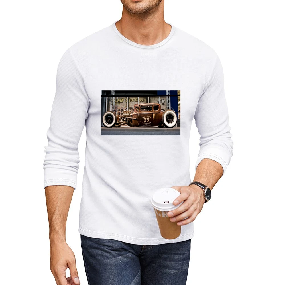 Rat Rod Poster Tshirt Men CrewNeck Long Sleeve T-Shirt