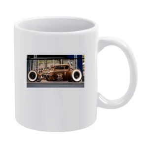 Rat Rod Poster Tshirt White Mug