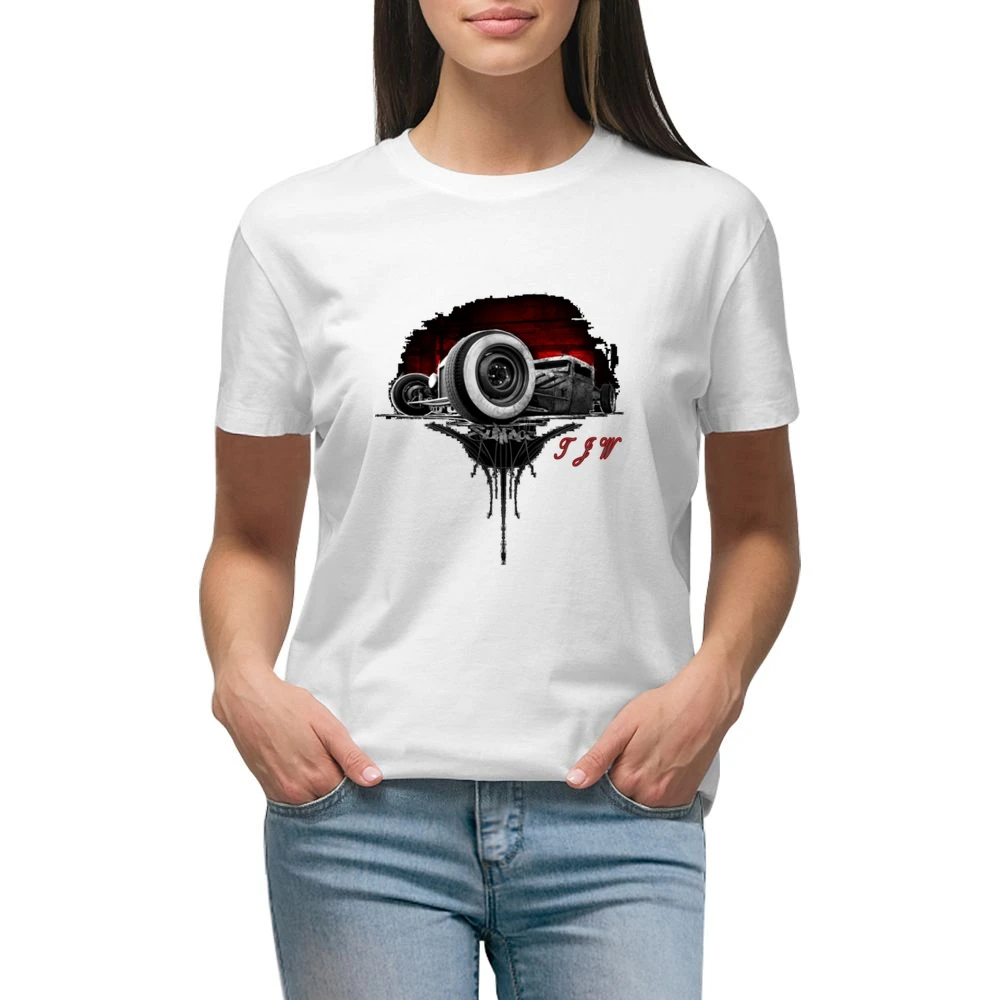 Rat Rod Tjw Premium Women Ladies T-shirt