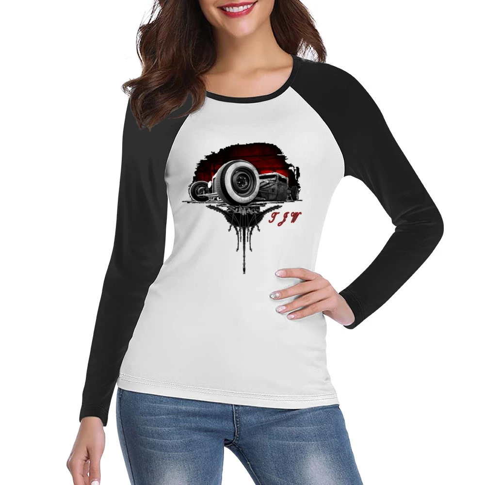 Rat Rod Tjw Women Ladies Long Sleeve T-Shirt