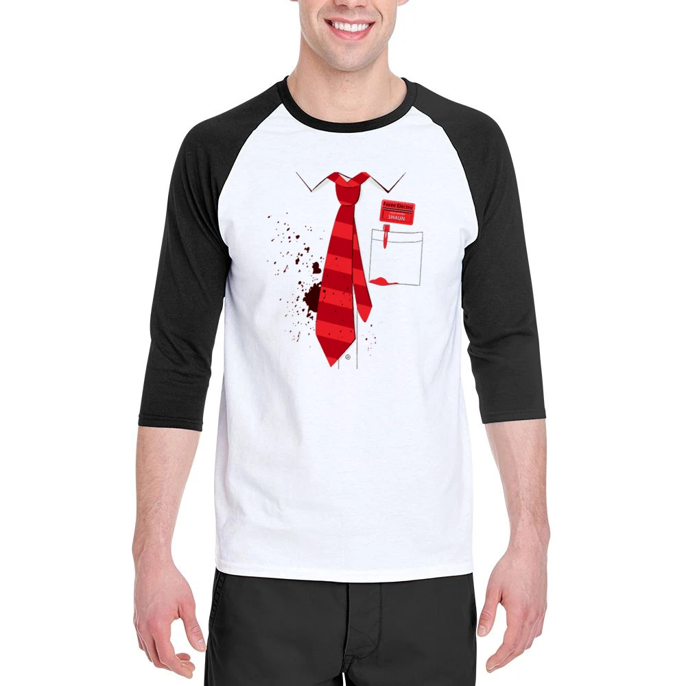 Red Ink stain on your shirt with red tie pen Men 3/4 Sleeve T-Shirt