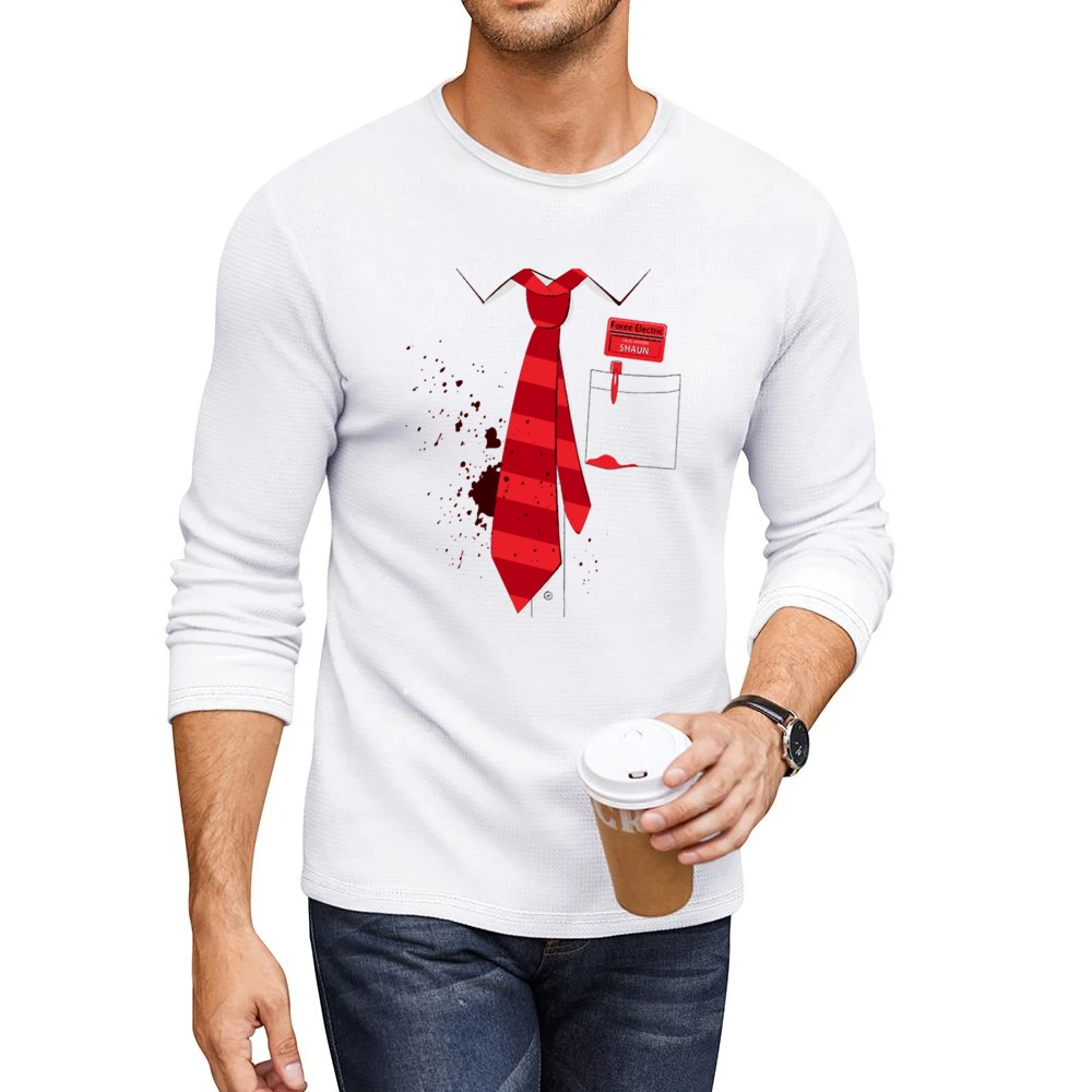 Red Ink stain on your shirt with red tie pen Men CrewNeck Long Sleeve T-Shirt