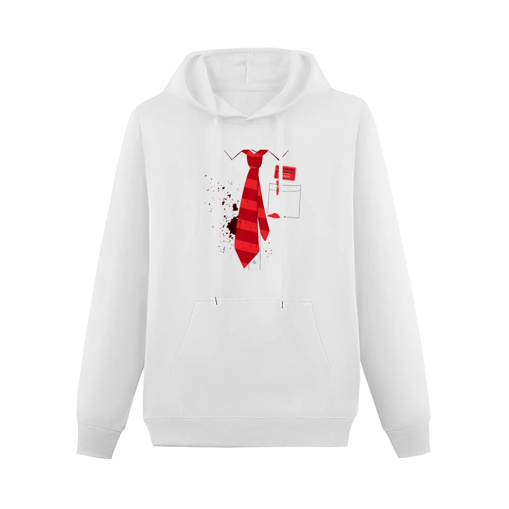 Red Ink stain on your shirt with red tie pen Men Hoodie With Pocket
