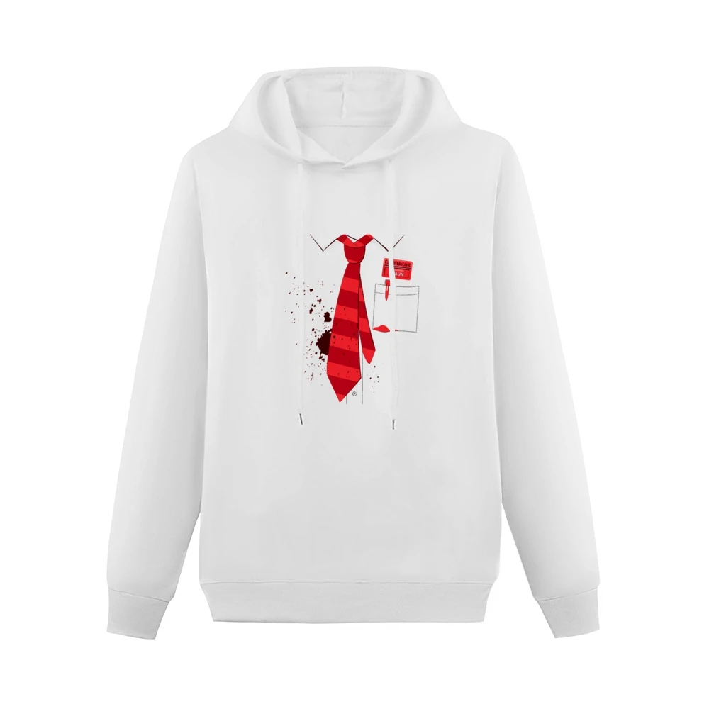 Red Ink stain on your shirt with red tie pen Men Hoodie Without Pocket