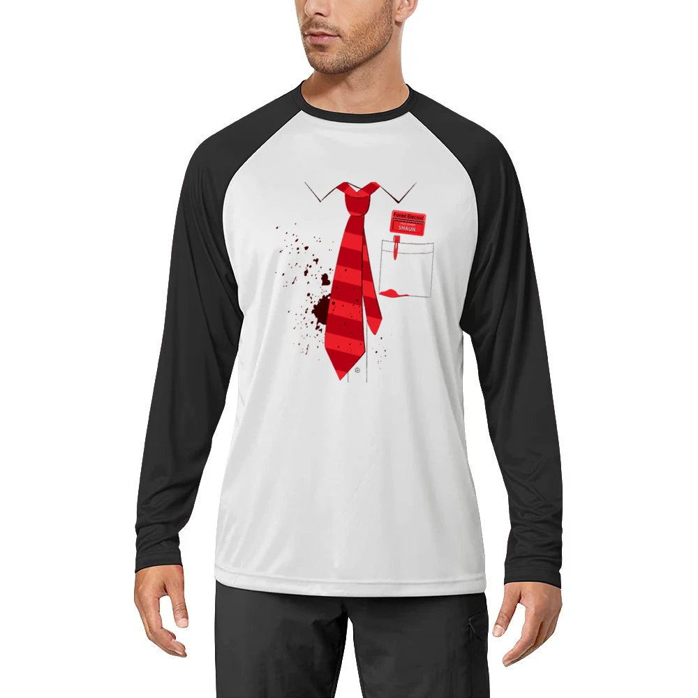 Red Ink stain on your shirt with red tie pen Men Long Sleeve T-Shirt