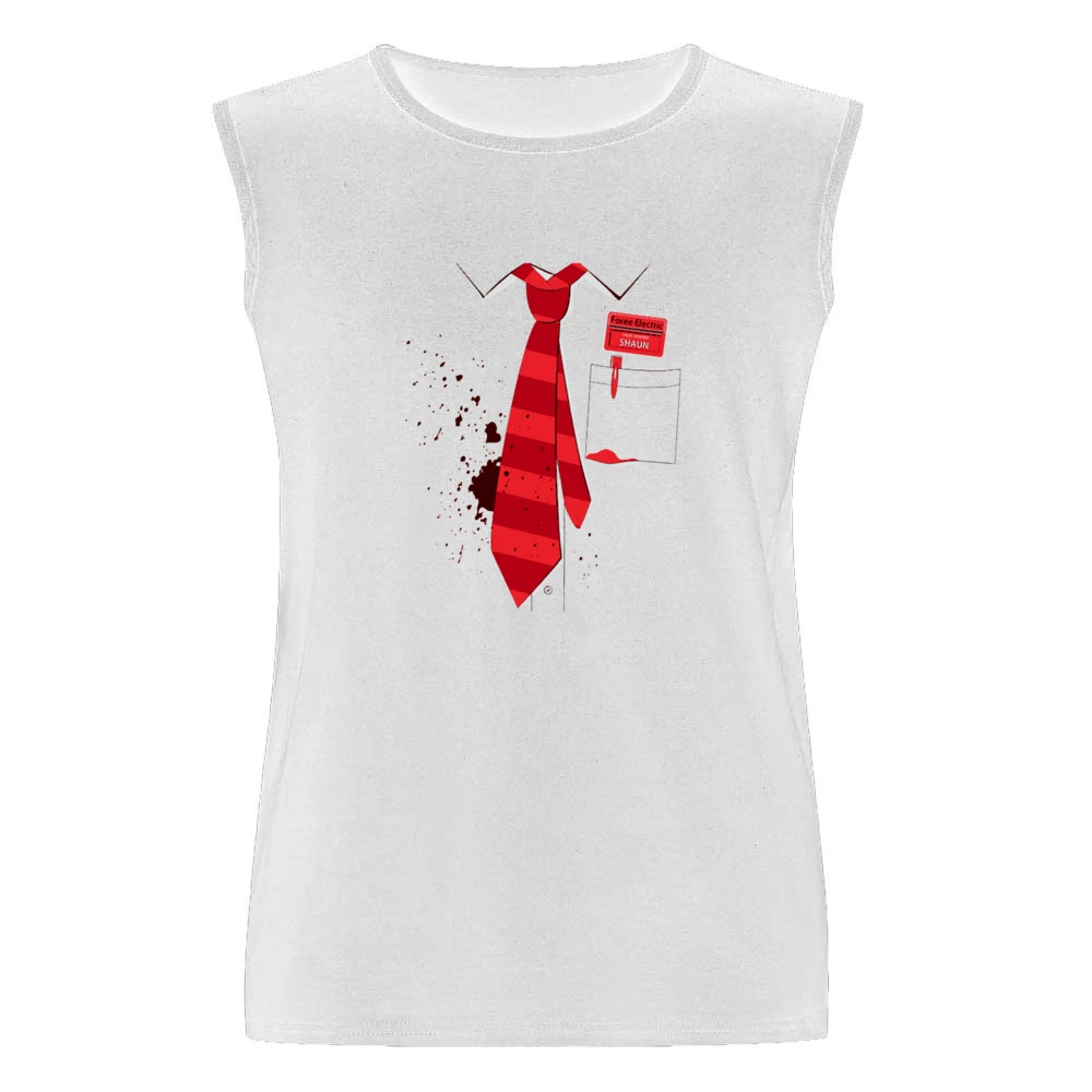 Red Ink stain on your shirt with red tie pen Men Sleeveless T-Shirt