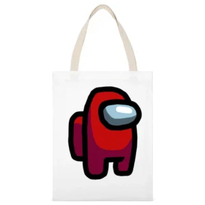 Red Suspect Fun Video Game Fan White Canvas Tote Shopping Bag