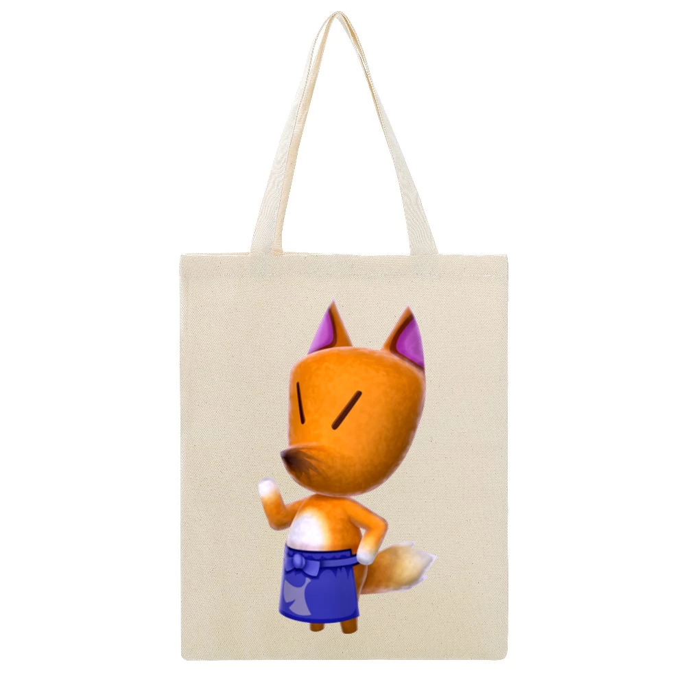 Redd From Animal Crossing Nintendo Character Video Game Beige Canvas Tote Shopping Bag
