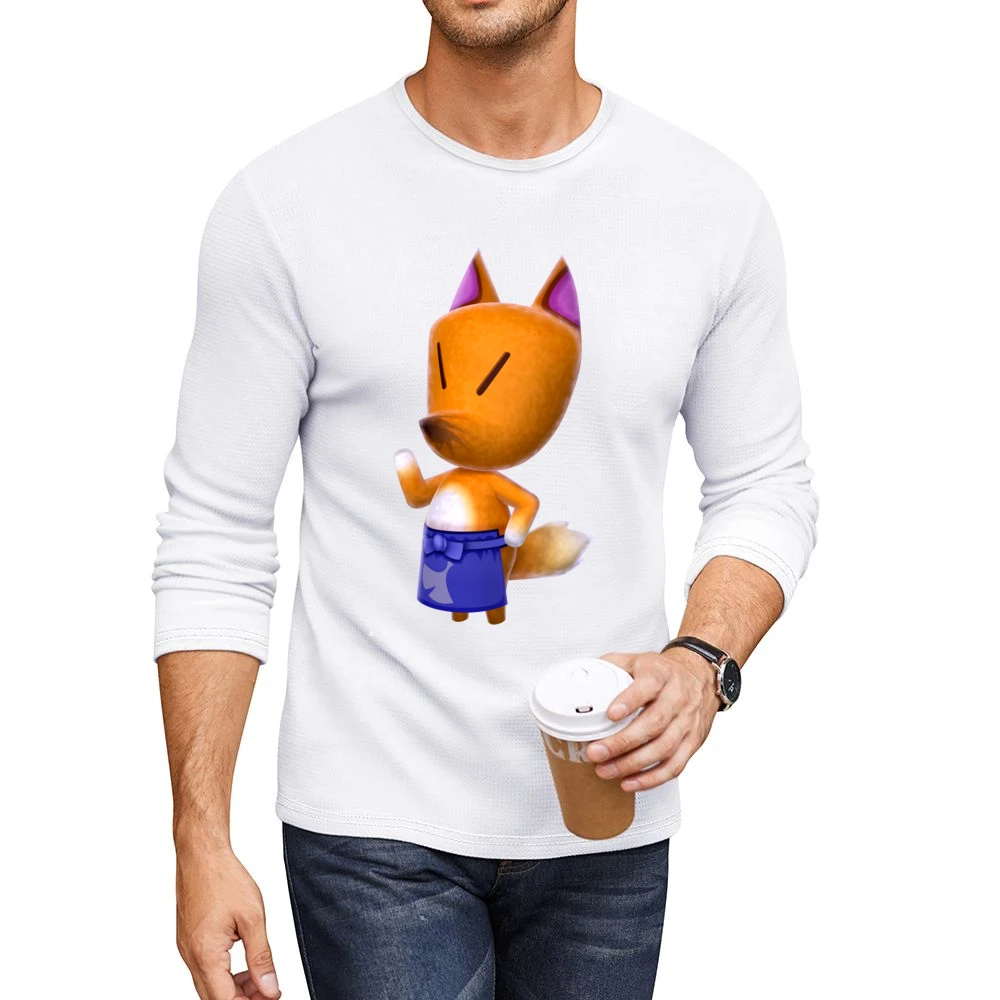 Redd From Animal Crossing Nintendo Character Video Game Men CrewNeck Long Sleeve T-Shirt