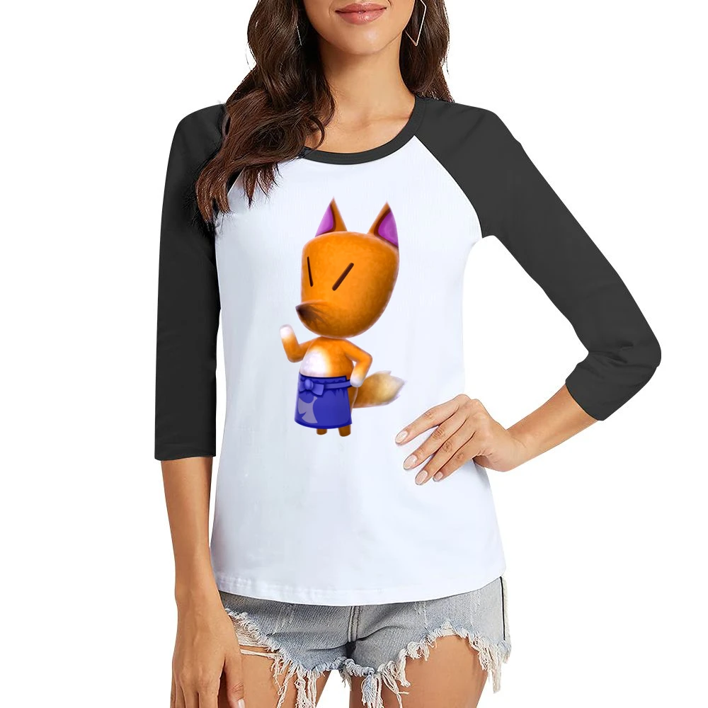 Redd From Animal Crossing Nintendo Character Video Game Women Ladies 3-4 Sleeve T-Shirt