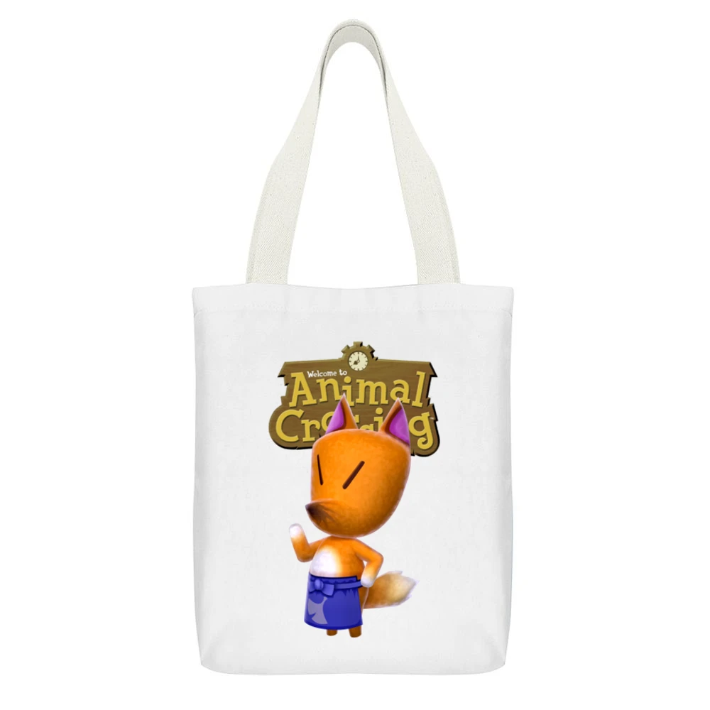 Redd From Animal Crossing Nintendo Video Game Fan White Canvas Tote Shopping Bag With Interior Pocket