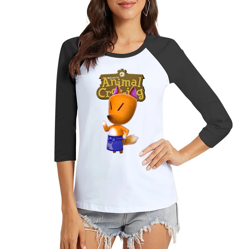 Redd From Animal Crossing Nintendo Video Game Fan Women Ladies 3-4 Sleeve T-Shirt