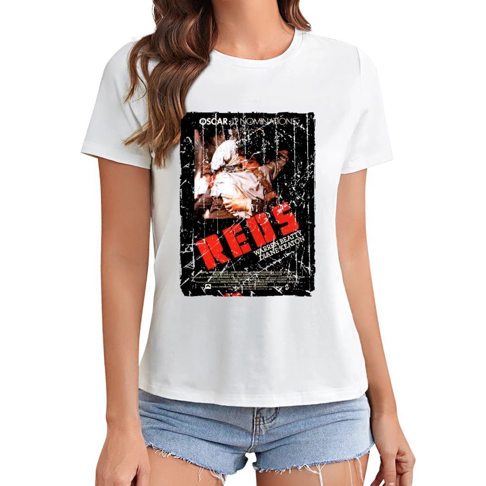Reds Movie Poster Retro Aged Look Asian Size Women Ladies T-shirt
