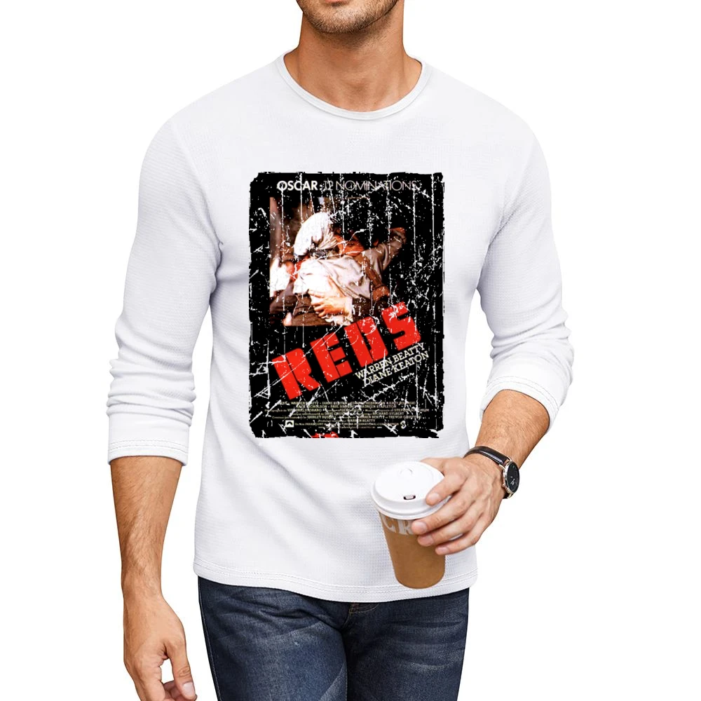 Reds Movie Poster Retro Aged Look Men CrewNeck Long Sleeve T-Shirt