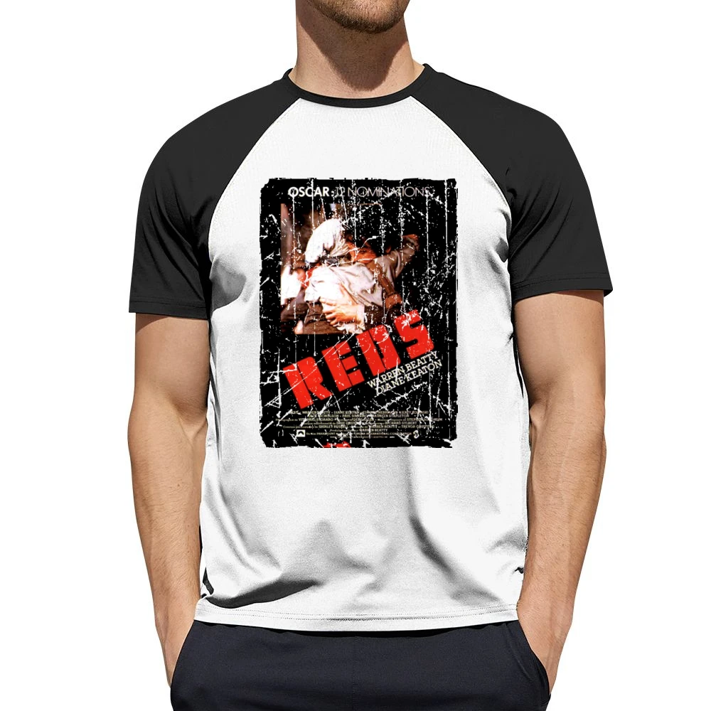 Reds Movie Poster Retro Aged Look Men Short Sleeve T-Shirt