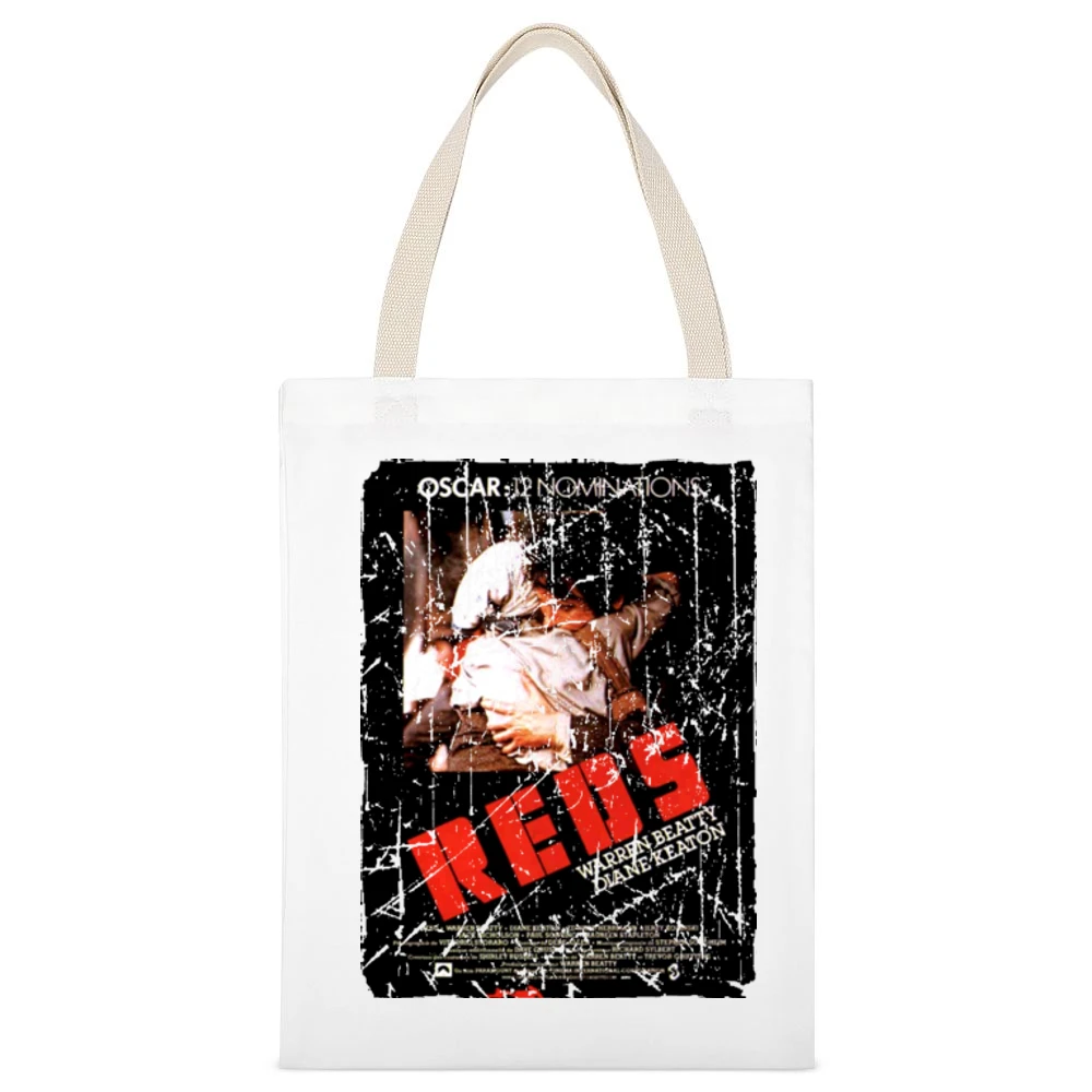 Reds Movie Poster Retro Aged Look White Canvas Tote Shopping Bag