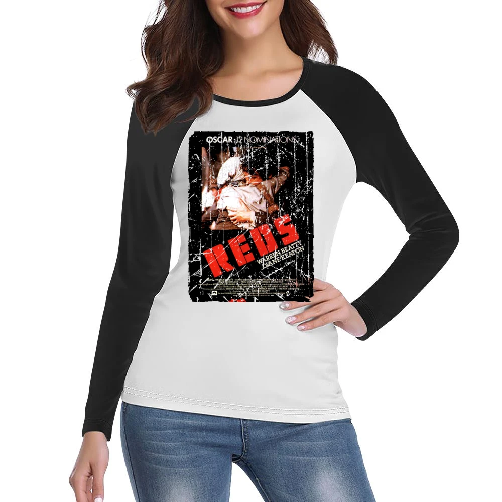 Reds Movie Poster Retro Aged Look Women Ladies Long Sleeve T-Shirt