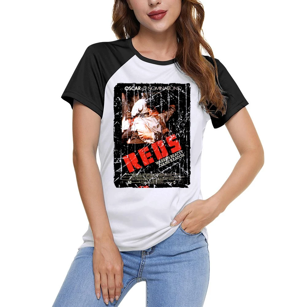 Reds Movie Poster Retro Aged Look Women Ladies Short Sleeve T-Shirt