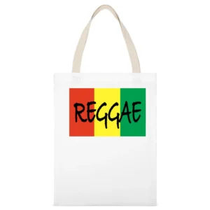 Reggae Music White Canvas Tote Shopping Bag